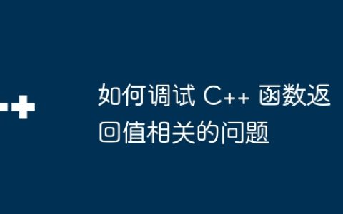 如何调试 C++ 函数返回值相关的问题