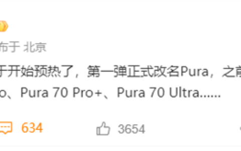 华为P系列更名后首款产品！曝Pura 70系列至少有4款