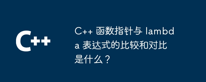 C++ 函数指针与 lambda 表达式的比较和对比是什么?