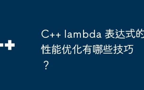 C++ lambda 表达式的性能优化有哪些技巧？