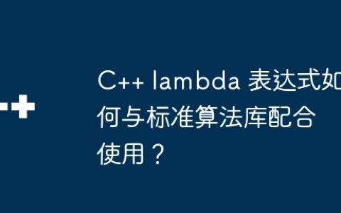 C++ lambda 表达式如何与标准算法库配合使用？