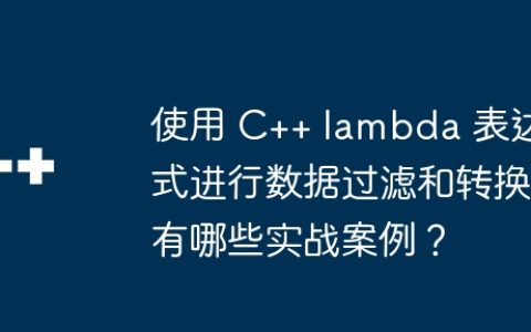 使用 C++ lambda 表达式进行数据过滤和转换有哪些实战案例？