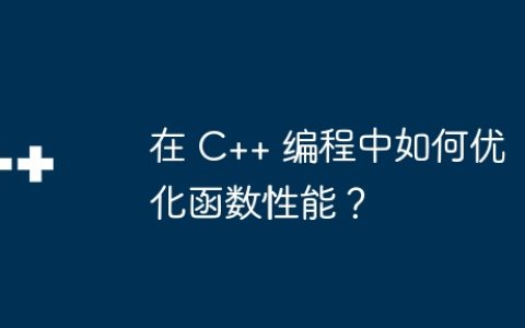在 C++ 编程中如何优化函数性能？
