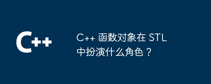C++ 函数对象在 STL 中扮演什么角色?