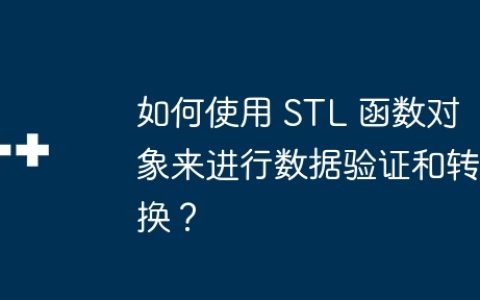 如何使用 STL 函数对象来进行数据验证和转换？