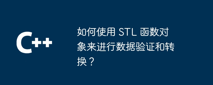 如何使用 STL 函数对象来进行数据验证和转换?