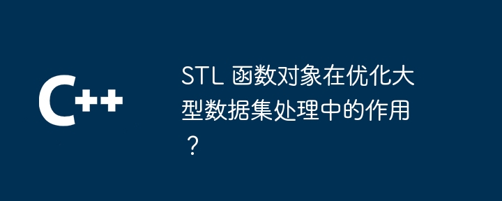 STL 函数对象在优化大型数据集处理中的作用?