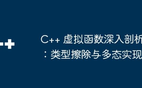 C++ 虚拟函数深入剖析：类型擦除与多态实现