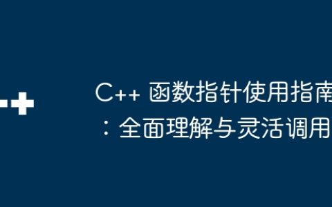 C++ 函数指针使用指南：全面理解与灵活调用