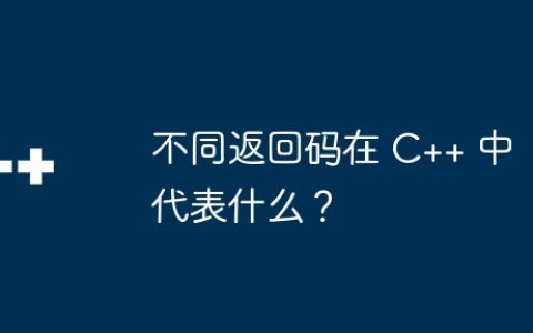 不同返回码在 C++ 中代表什么？