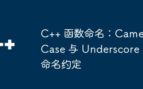 C++ 函数命名：CamelCase 与 Underscore 命名约定