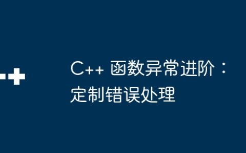 C++ 函数异常进阶：定制错误处理