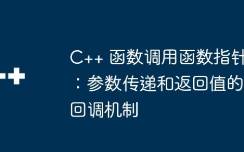 C++ 函数调用函数指针：参数传递和返回值的回调机制