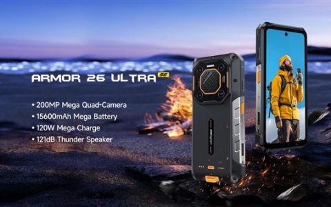 Ulefone Armor 26 Ultra旗舰三防手机发布：15600mAh巨型电池、121dB毁灭性扬声器