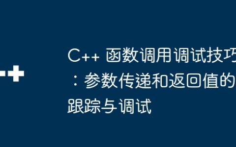 C++ 函数调用调试技巧：参数传递和返回值的跟踪与调试