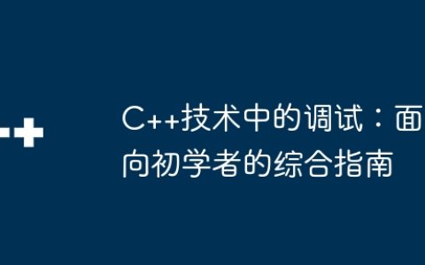 C++技术中的调试：面向初学者的综合指南
