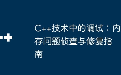 C++技术中的调试：内存问题侦查与修复指南