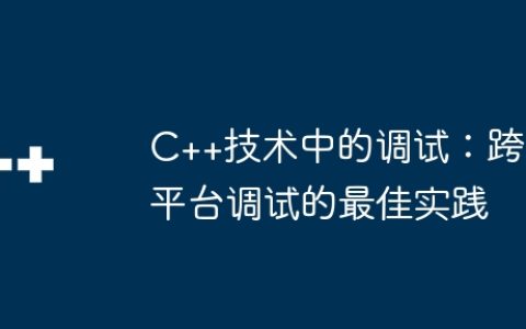 C++技术中的调试：跨平台调试的最佳实践
