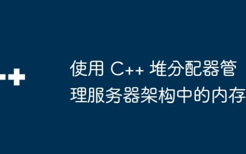 使用 C++ 堆分配器管理服务器架构中的内存