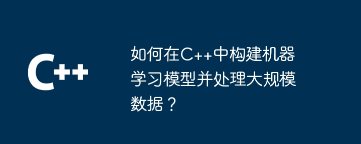 如何在C++中构建机器学习模型并处理大规模数据?
