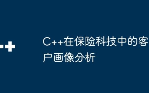 C++在保险科技中的客户画像分析