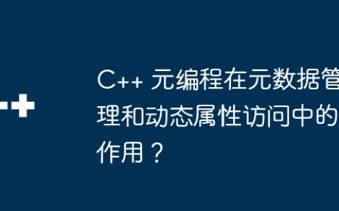 C++ 元编程在元数据管理和动态属性访问中的作用？
