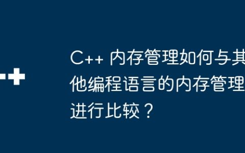 C++ 内存管理如何与其他编程语言的内存管理进行比较？