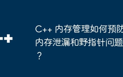 C++ 内存管理如何预防内存泄漏和野指针问题？
