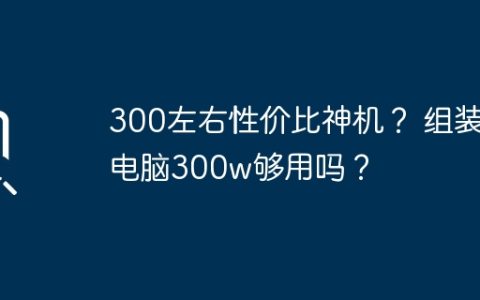 300左右性价比神机？ 组装电脑300w够用吗？