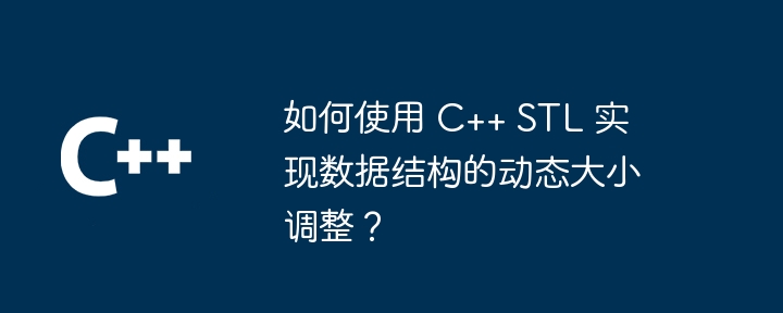 如何使用 C++ STL 实现数据结构的动态大小调整?