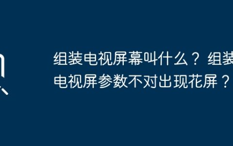 组装电视屏幕叫什么？ 组装电视屏参数不对出现花屏？