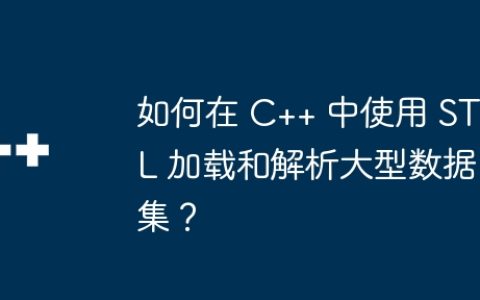 如何在 C++ 中使用 STL 加载和解析大型数据集？