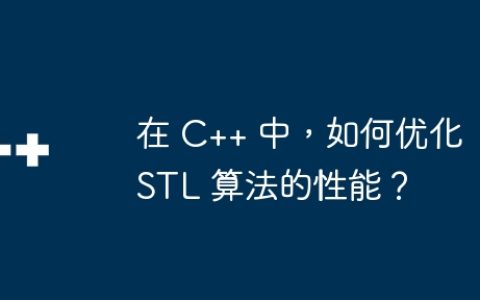 在 C++ 中，如何优化 STL 算法的性能？