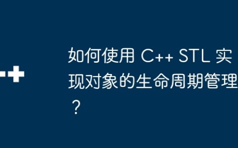 如何使用 C++ STL 实现对象的生命周期管理？