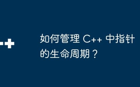 如何管理 C++ 中指针的生命周期？
