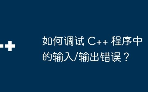 如何调试 C++ 程序中的输入/输出错误？