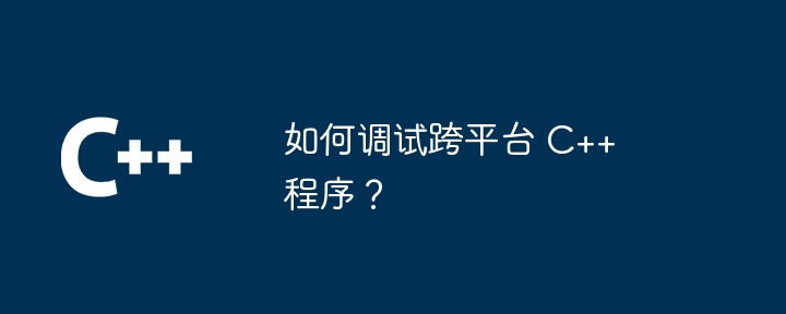 如何调试跨平台 C++ 程序?