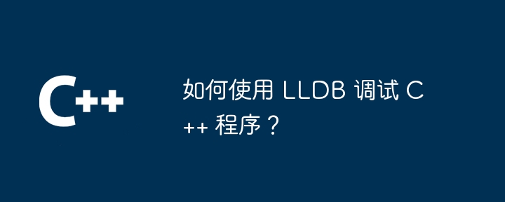 如何使用 LLDB 调试 C++ 程序?