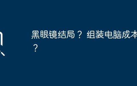 黑眼镜结局？ 组装电脑成本？