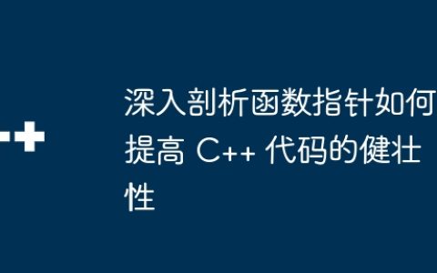 深入剖析函数指针如何提高 C++ 代码的健壮性