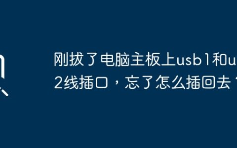 刚拔了电脑主板上usb1和usb2线插口，忘了怎么插回去？