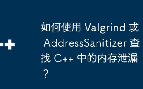如何使用 Valgrind 或 AddressSanitizer 查找 C++ 中的内存泄漏？
