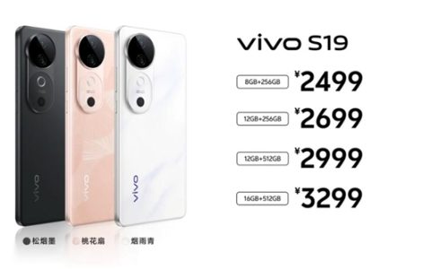 续航灭霸！vivo S19发布：2499元起
