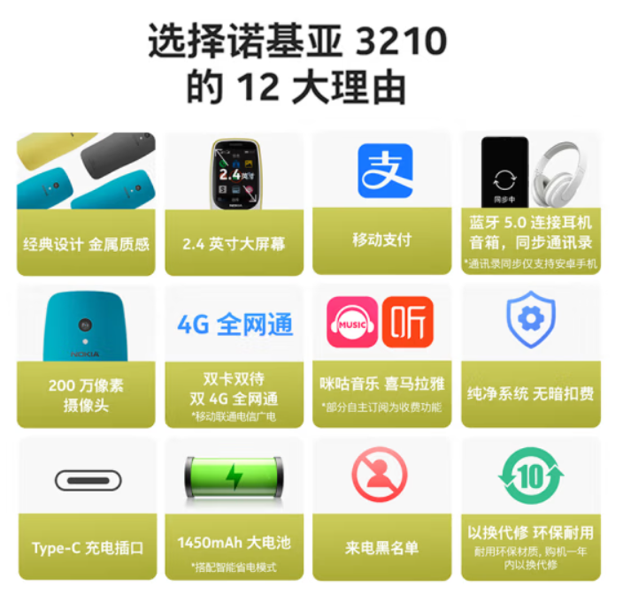 再度梦回 1999 年:诺基亚 3210 4G 手机首轮售罄后今晚补货开售