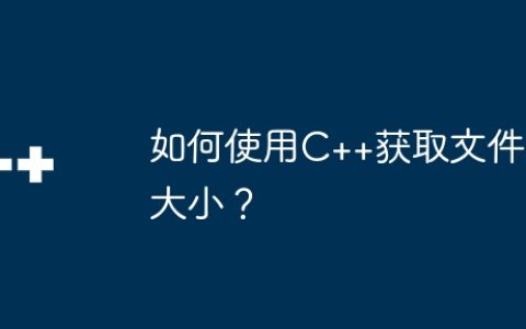 如何使用C++获取文件大小？