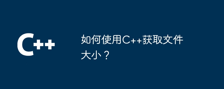 如何使用C++获取文件大小?