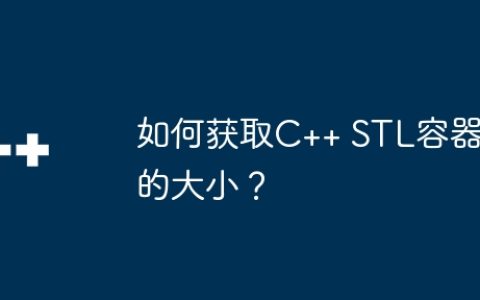 如何获取C++ STL容器的大小？
