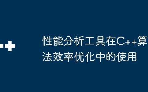 性能分析工具在C++算法效率优化中的使用