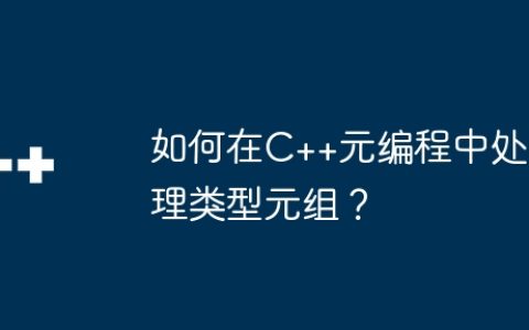 如何在C++元编程中处理类型元组？