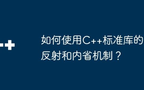 如何使用C++标准库的反射和内省机制？